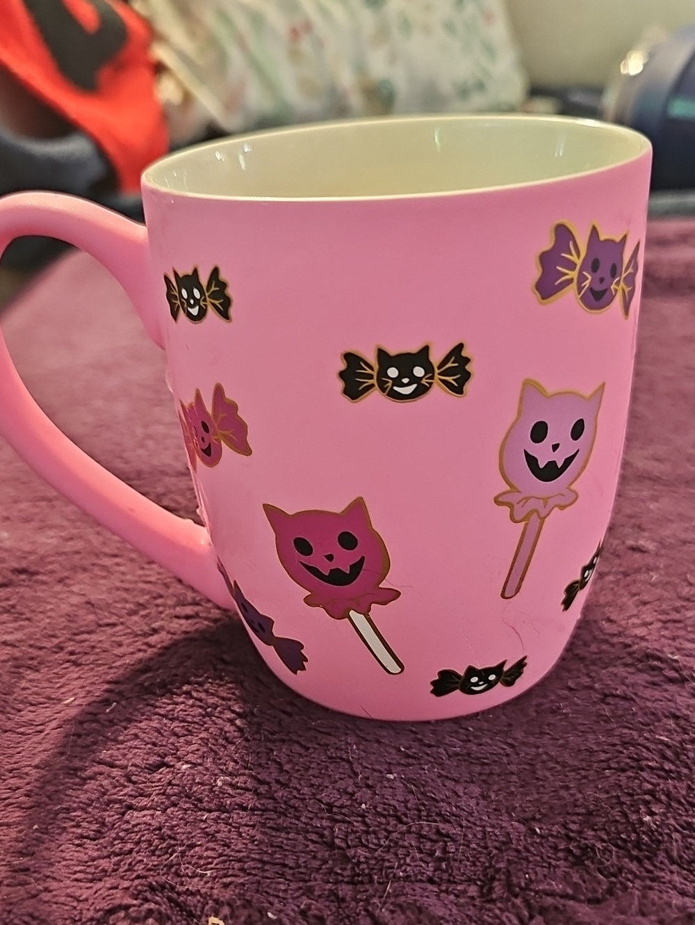 Cobwebs & Cauldrons Pink Haloween Mug - Picture 2 of 4